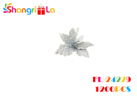 1 Unidad de flores decorativas navideñas 26cm