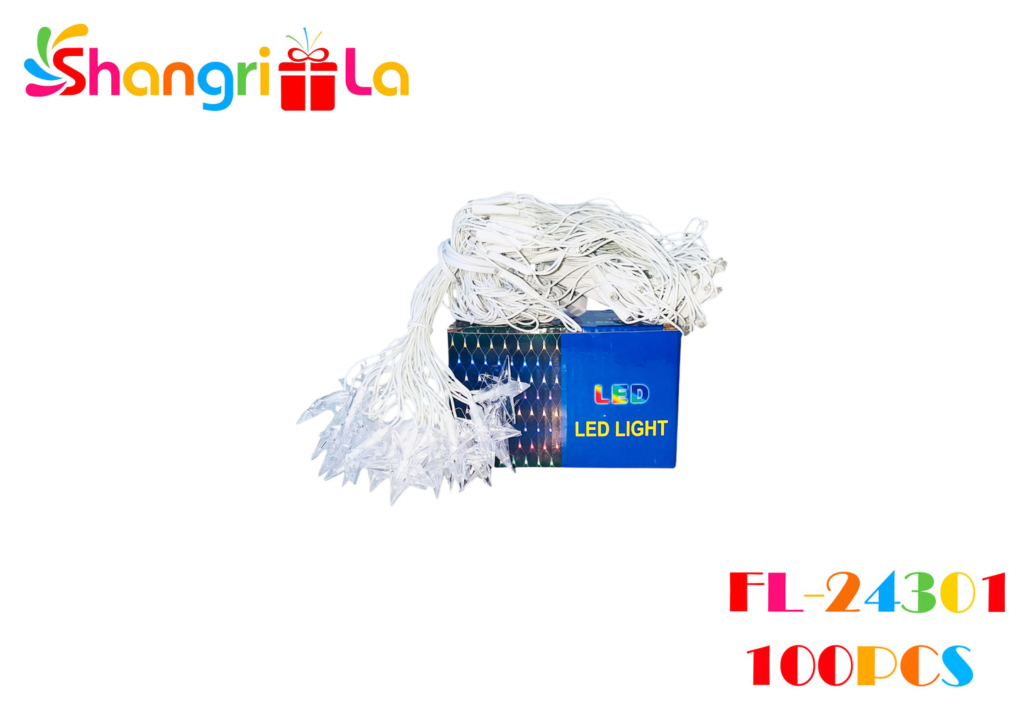 100 luces led color azul de navidad