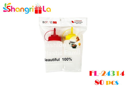 SET 2 ENVASES DE PLASTICO ADEREZO 18 CM