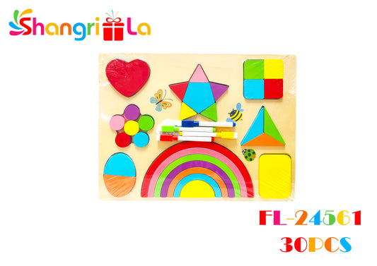PUZZLE DIDACTICO CON PLUMONES PARA NIÑOS