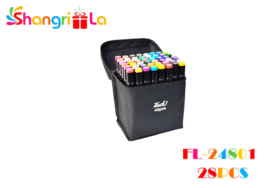 Maleta de 48 plumones doble punta touch
