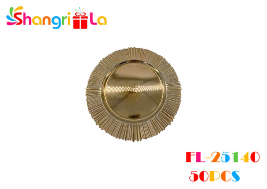 PLATOS DECORATIVOS DORADOS 33CM