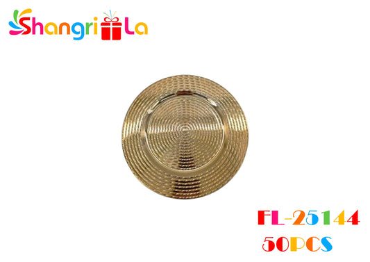 PLATOS DECORATIVOS DORADOS 33 CM