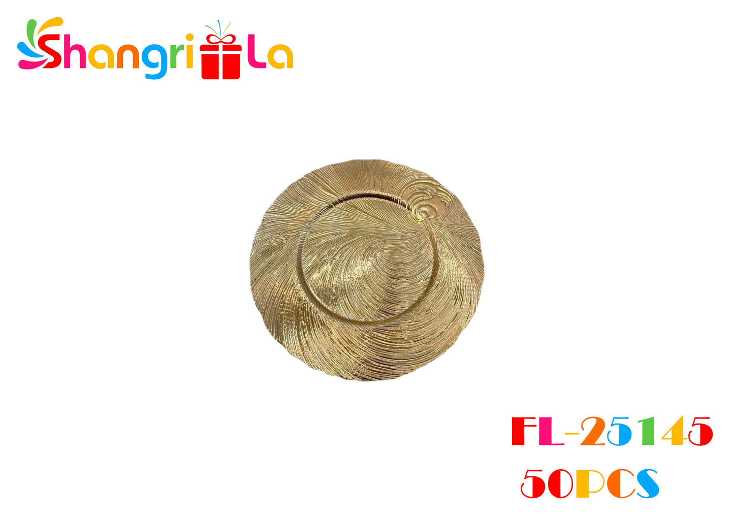 PLATOS DECORATIVOS DORADOS 33CM