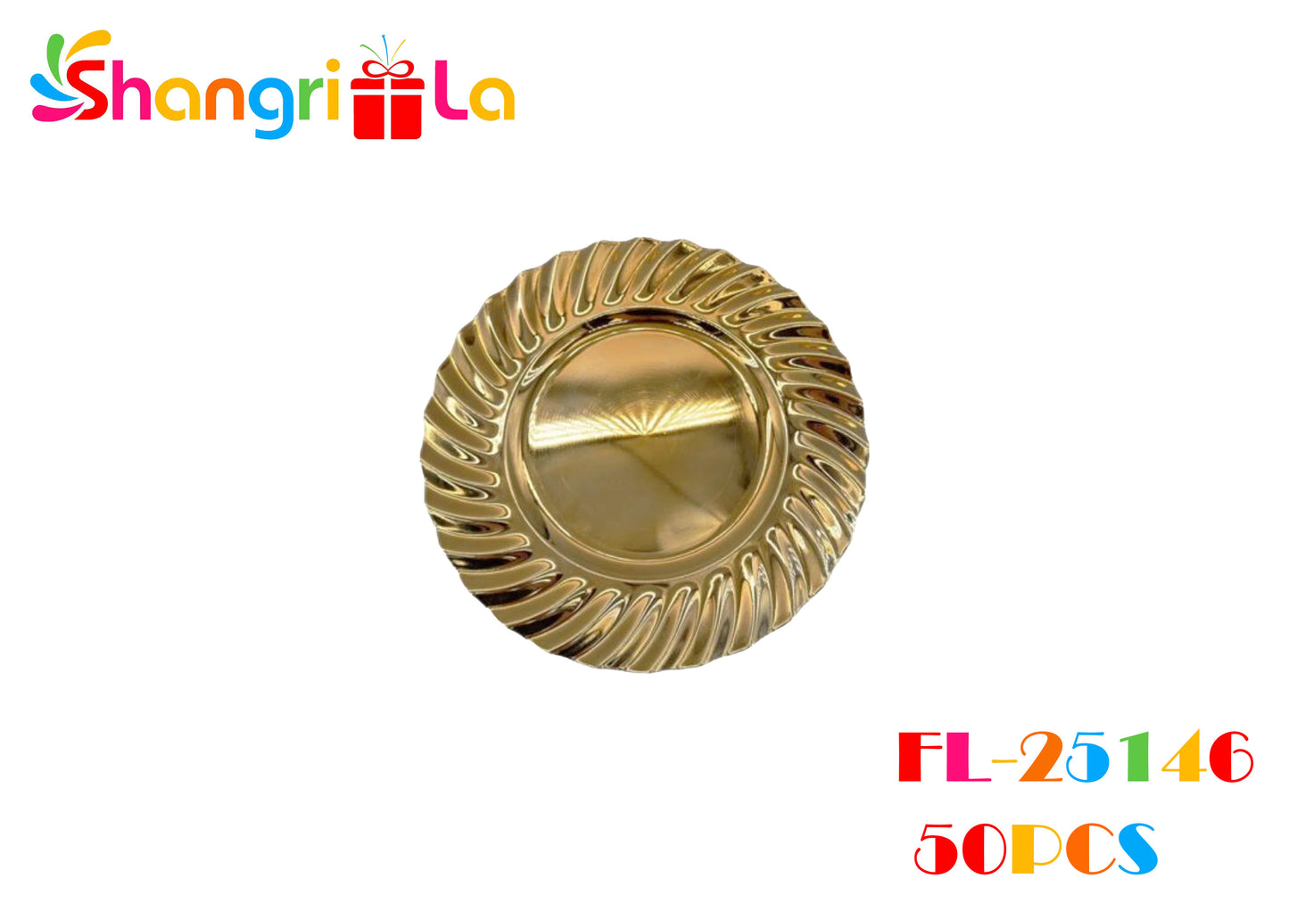 PLATOS DECORATIVOS DORADOS 33CM