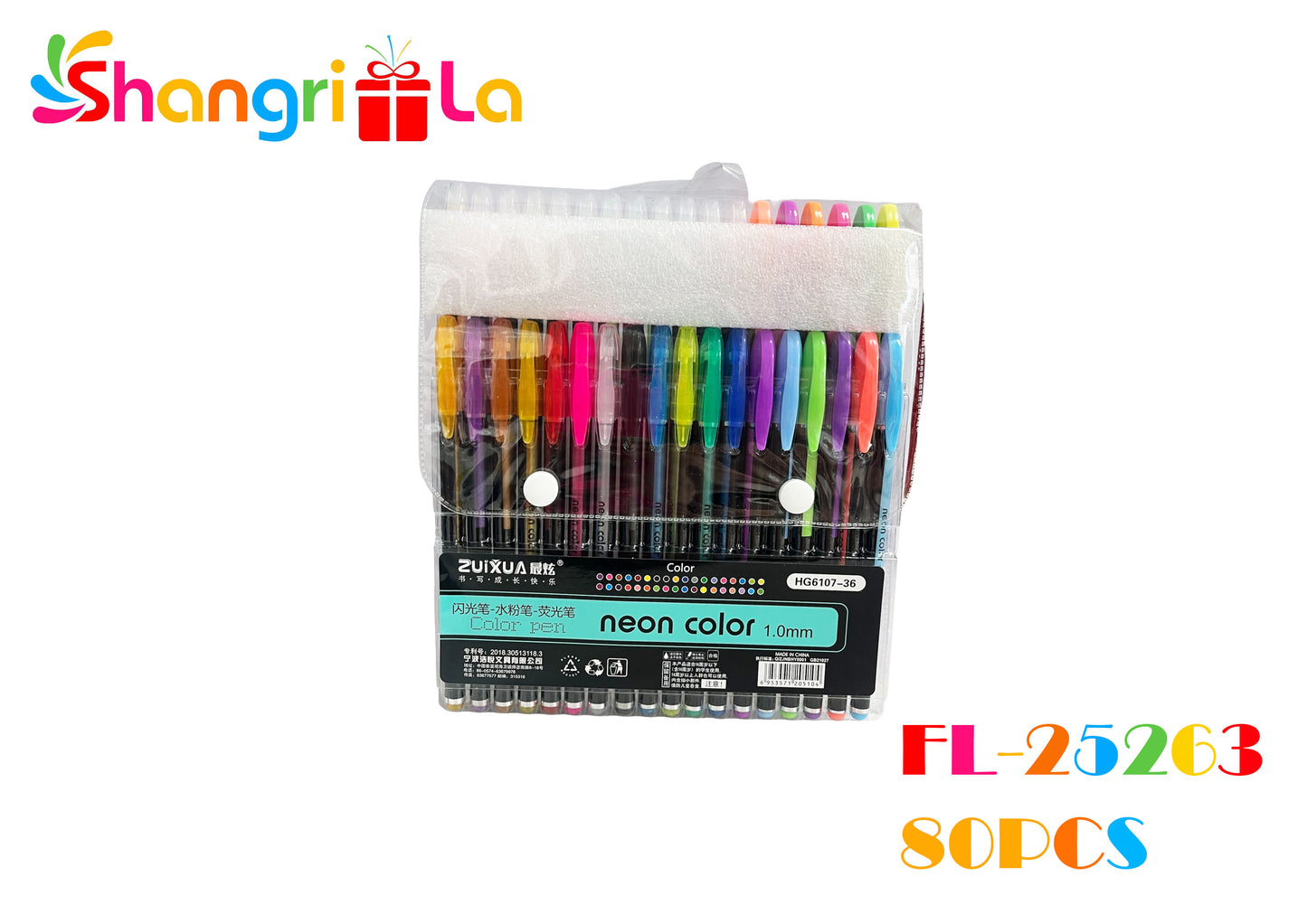 LAPICES EN GEL COLOR NEON 36 PCS