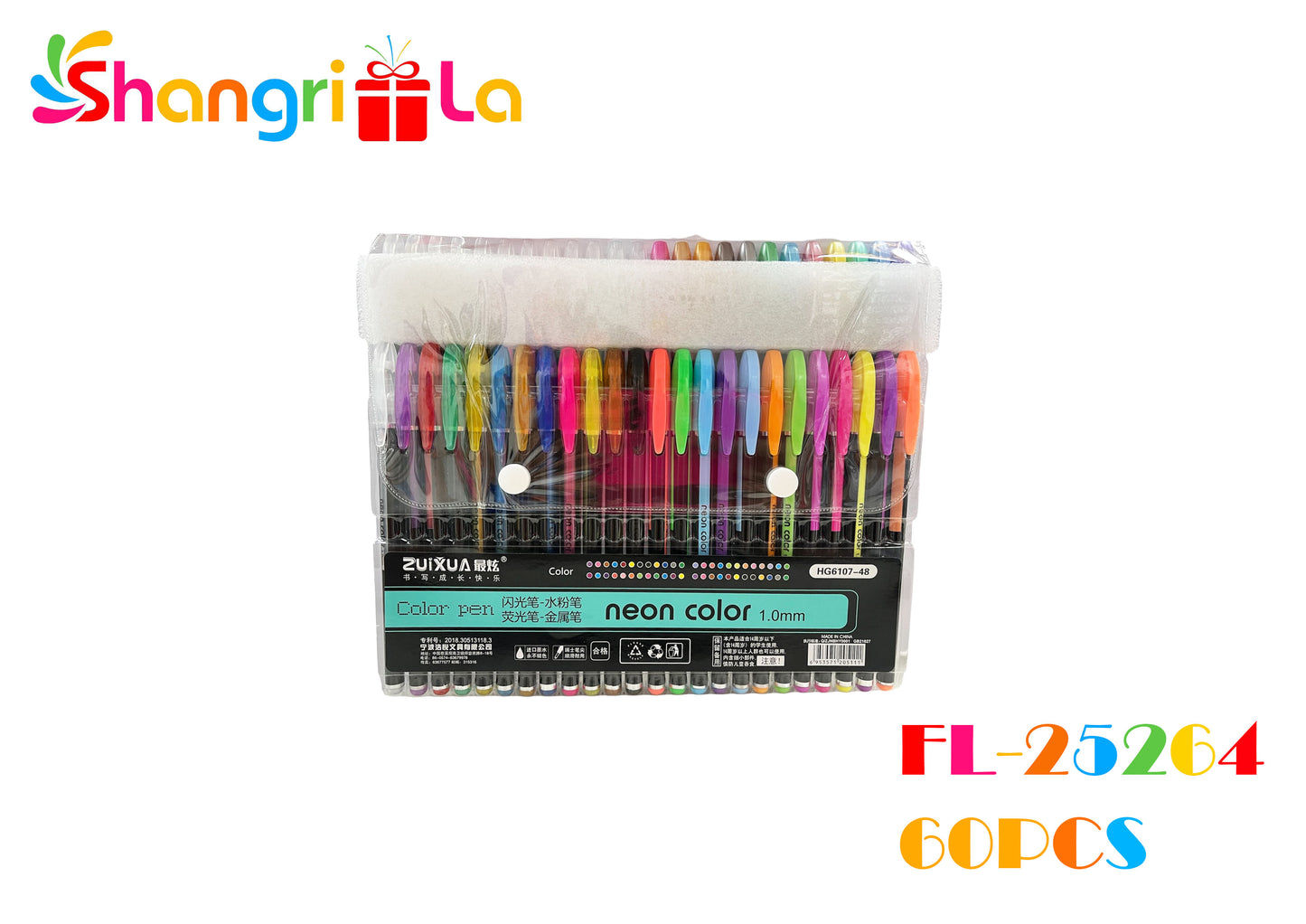 LAPICES EN GEL COLOR NEON 48 PCS