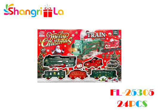 Tren navideño con vapor y sonido 30pcs