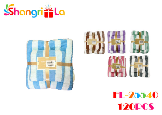 SET 2 TOALLAS DE BAÑO CON DISEÑO DE RAYAS