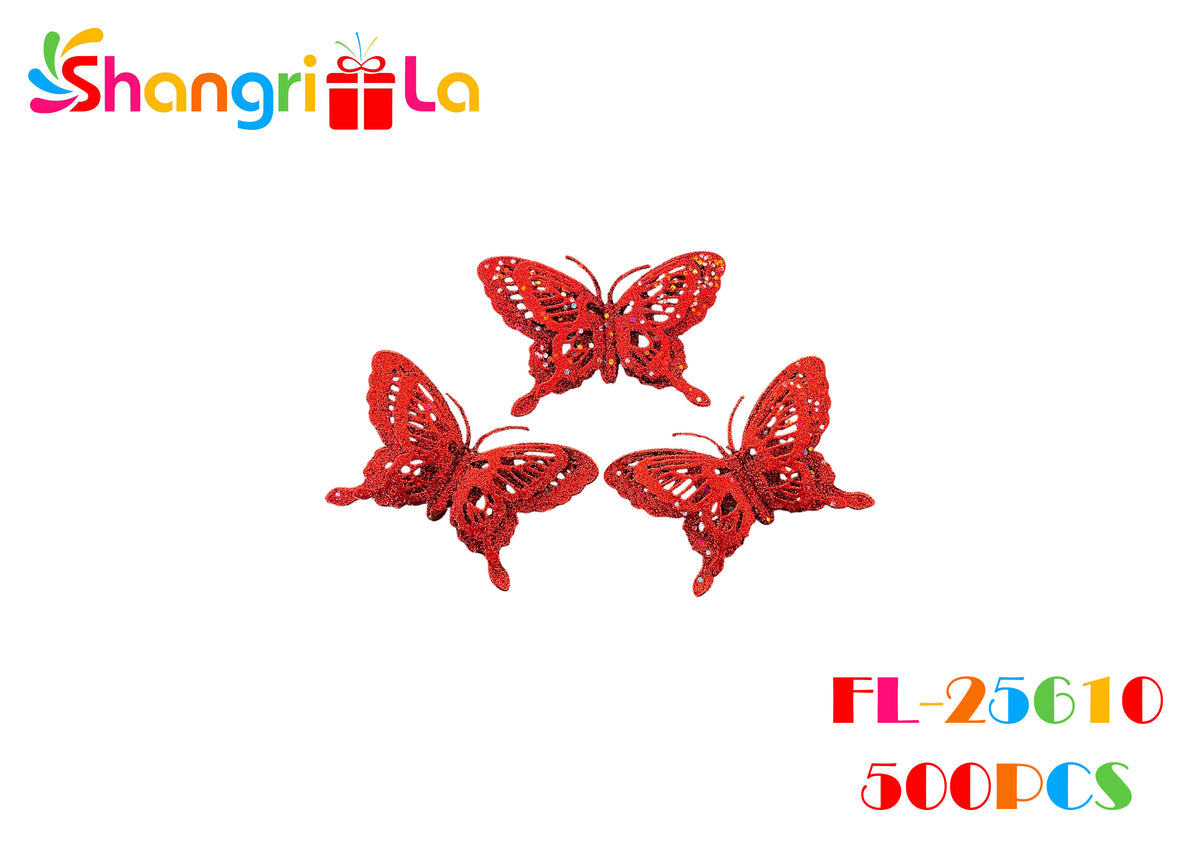 Mariposas con glitter 3pcs