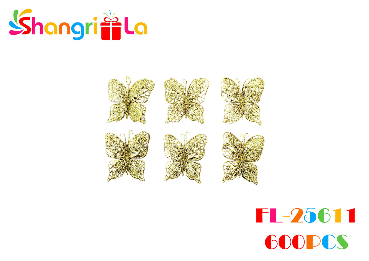 Mariposas con glitter 6pcs