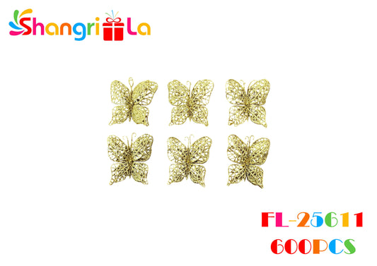 Mariposas con glitter 6pcs
