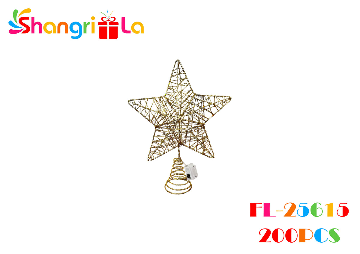 Estrella dorada con luces 18*23cm