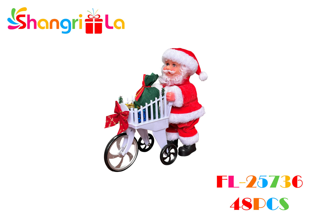 Santa Claus con carrito 22cm