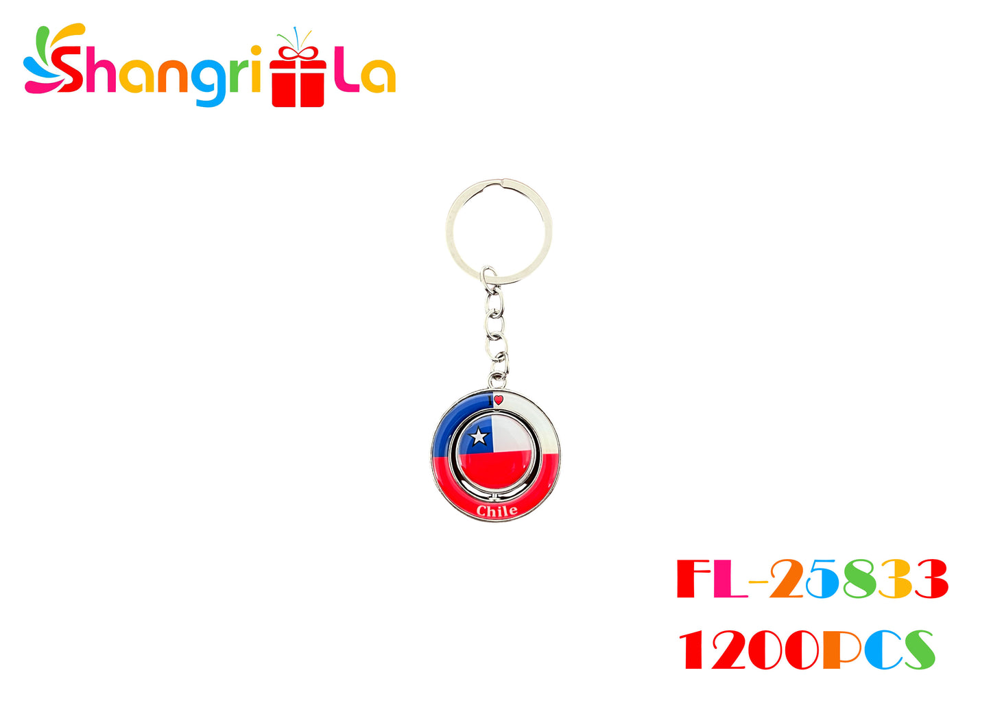 Llaveros metálicos de Chile