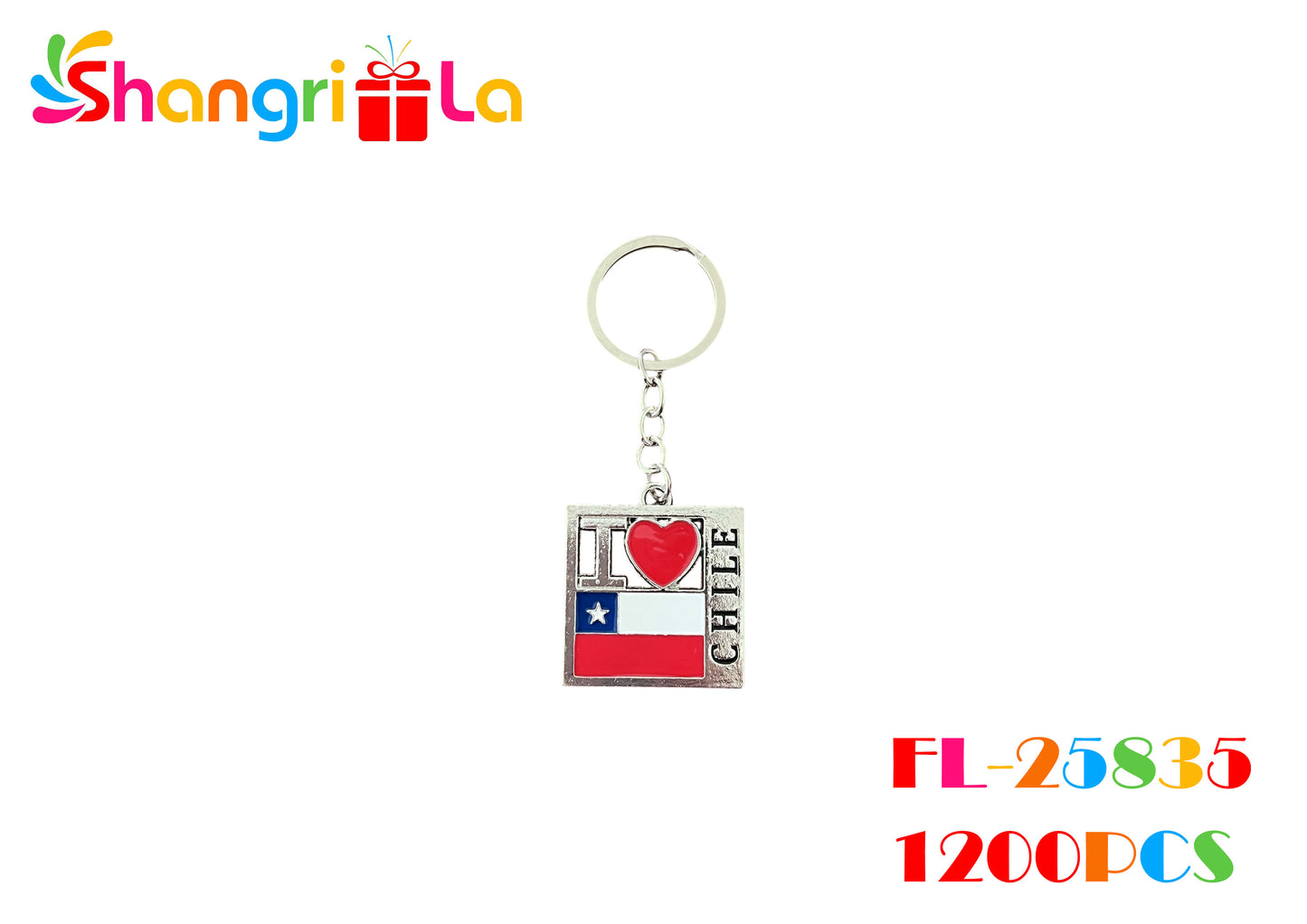 Llaveros metálicos de Chile