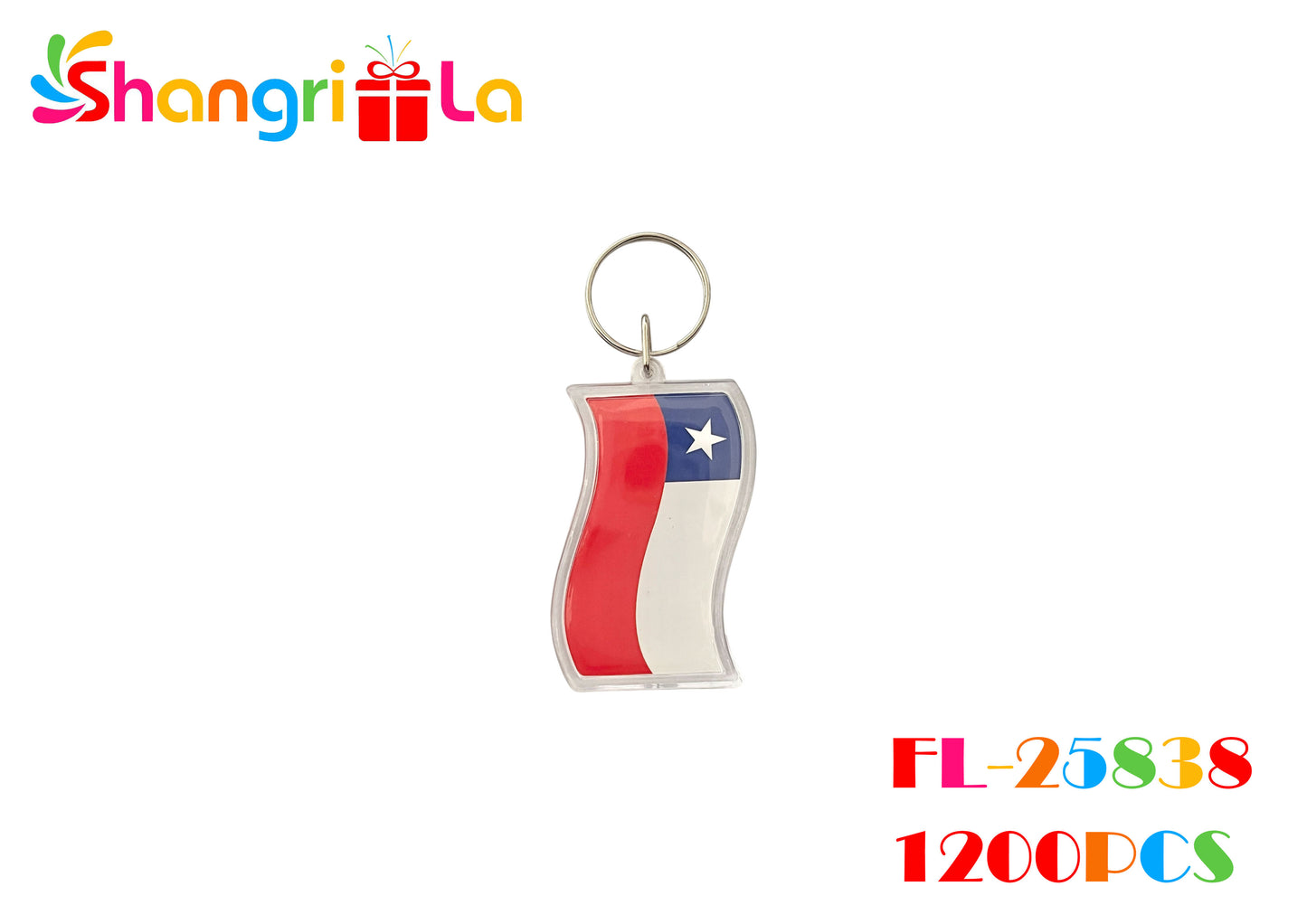 Llaveros acrílicos de Chile