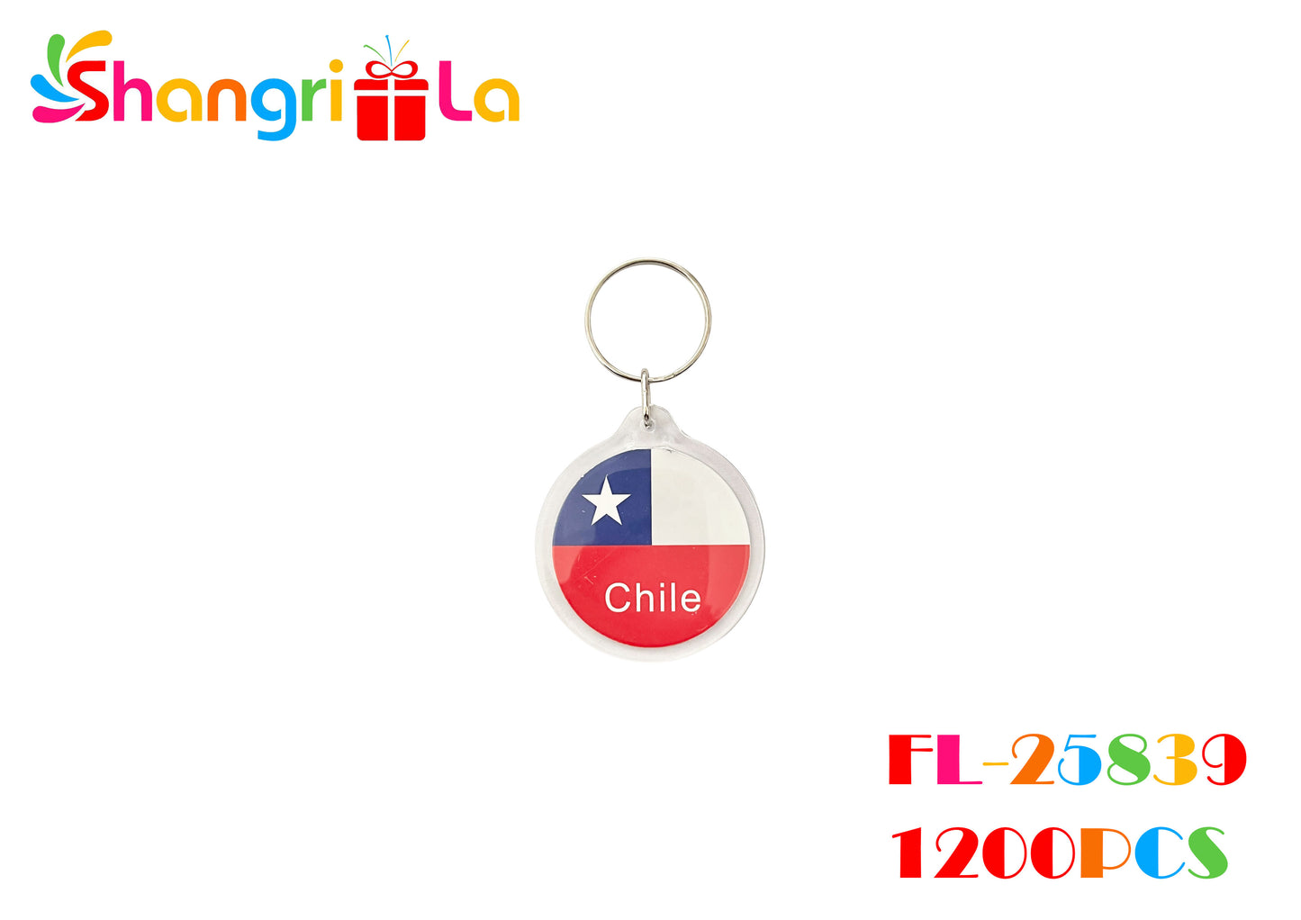 Llaveros acrílicos de Chile