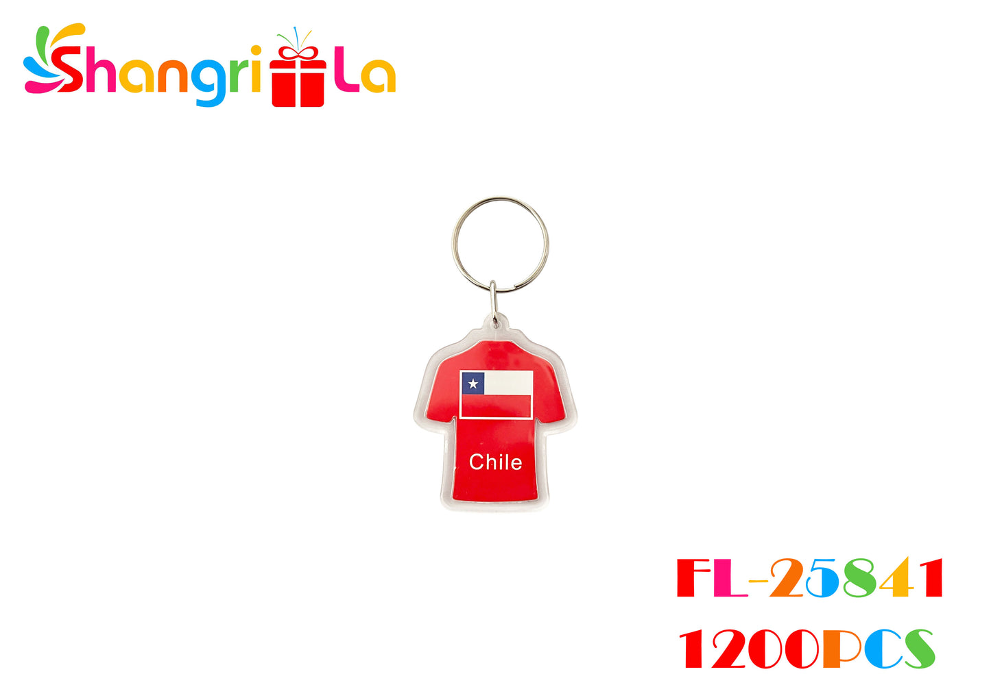 Llaveros acrílicos de Chile