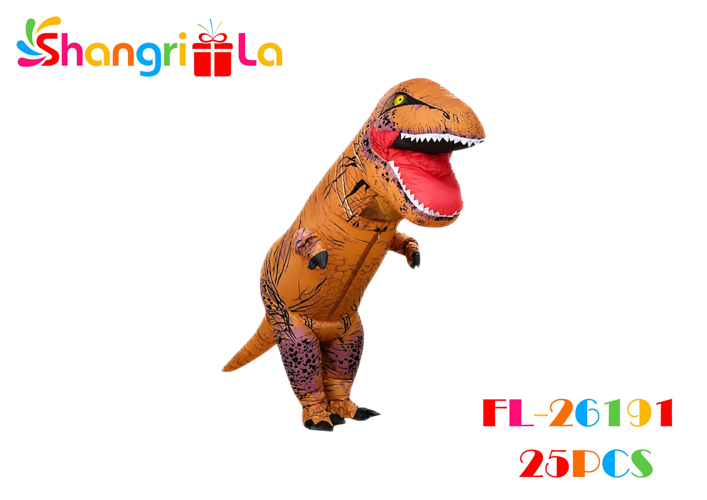 Disfraz inflable de dinosaurio