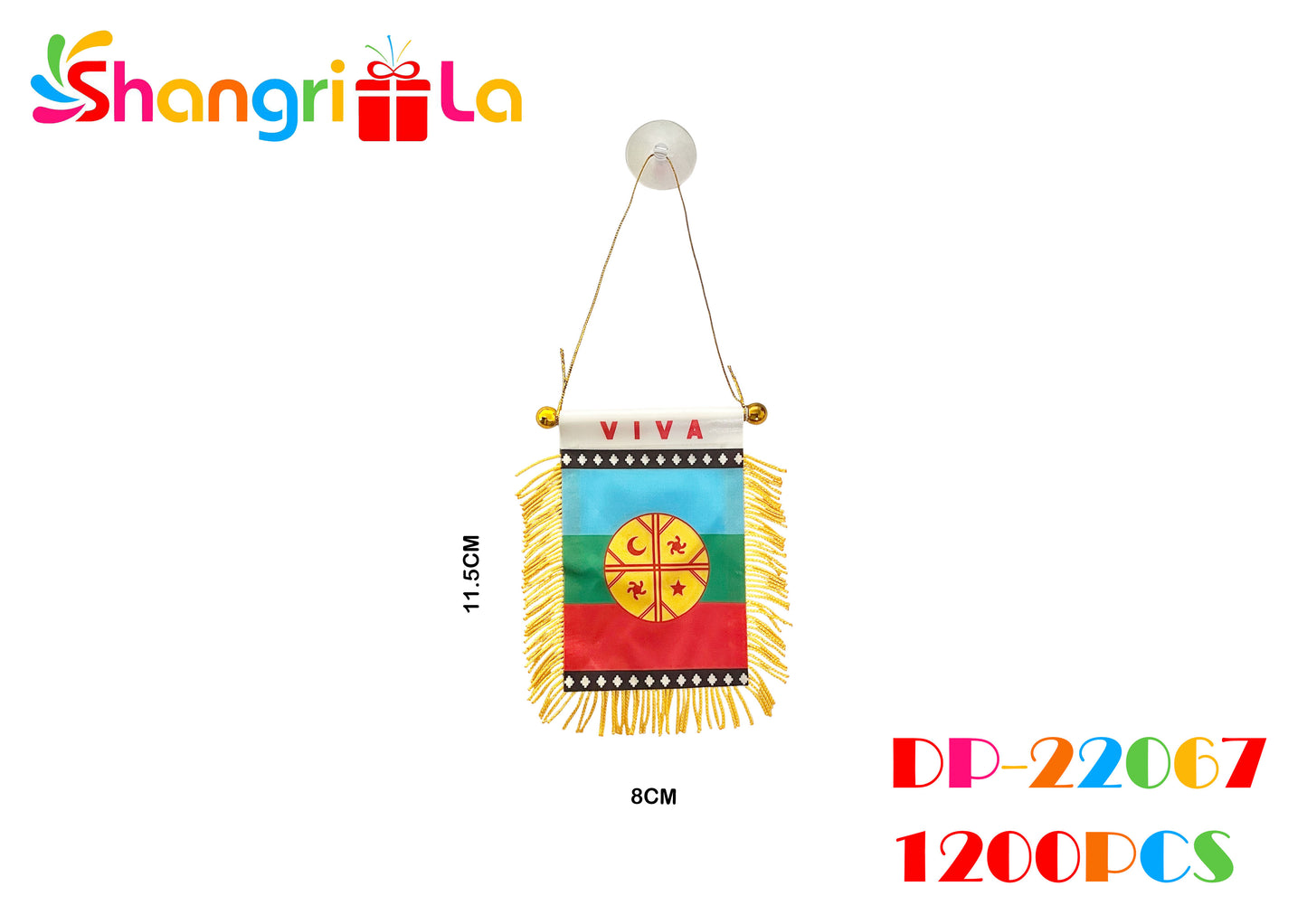 Mini banderín mapuche 8*11.5cm