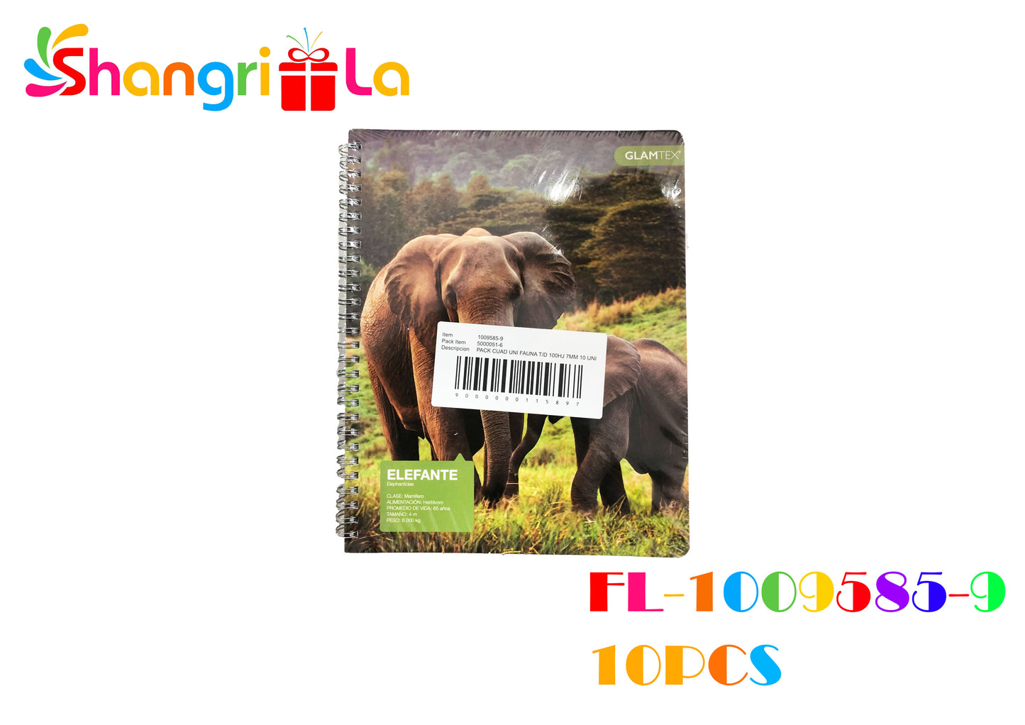 PACK CUADERNOS UNI FAUNA 10 UNIDADES