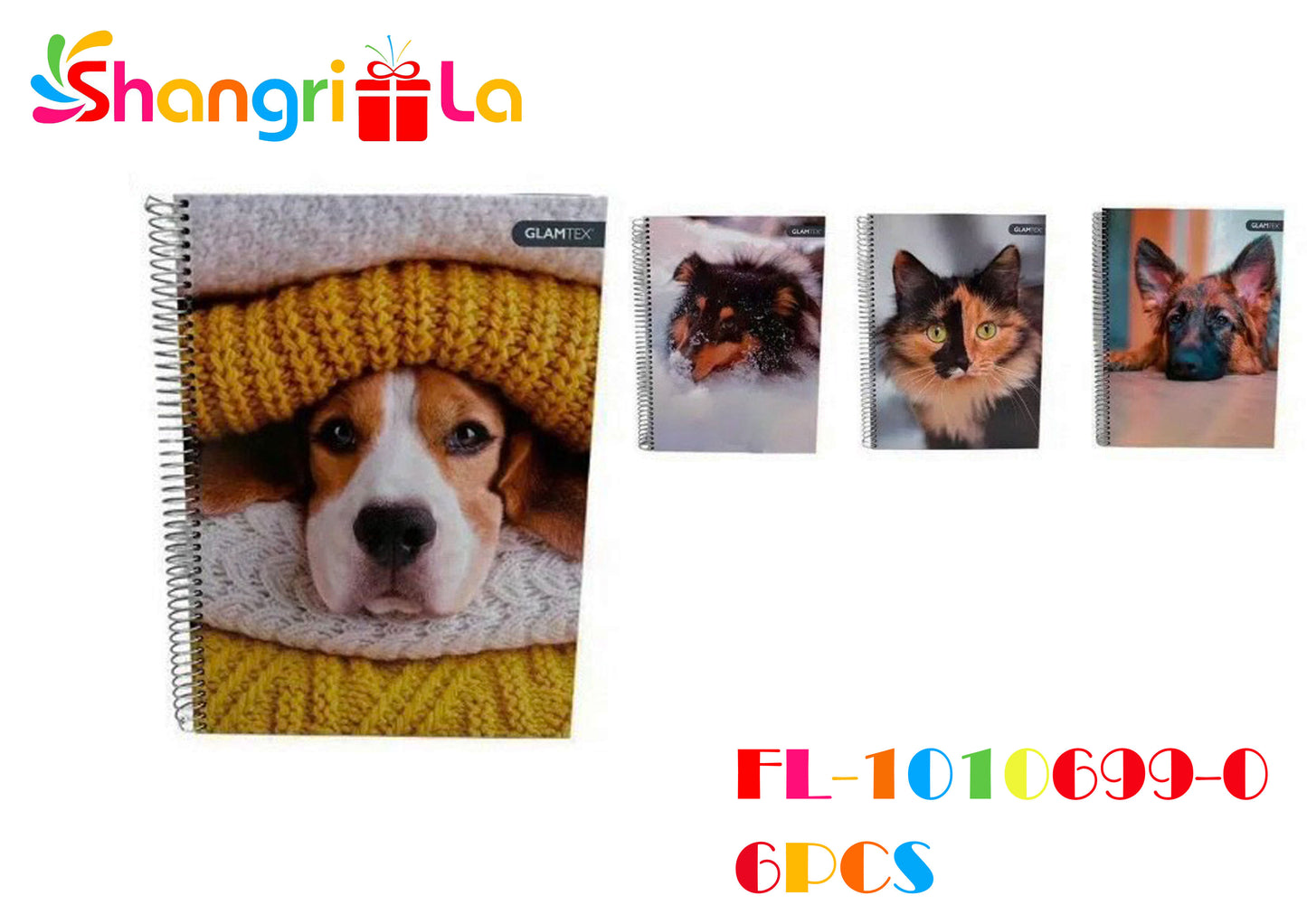 4 UNID CUADERNOS TAMAÑO CARTA DE MASCOTAS 120HJS 7MM