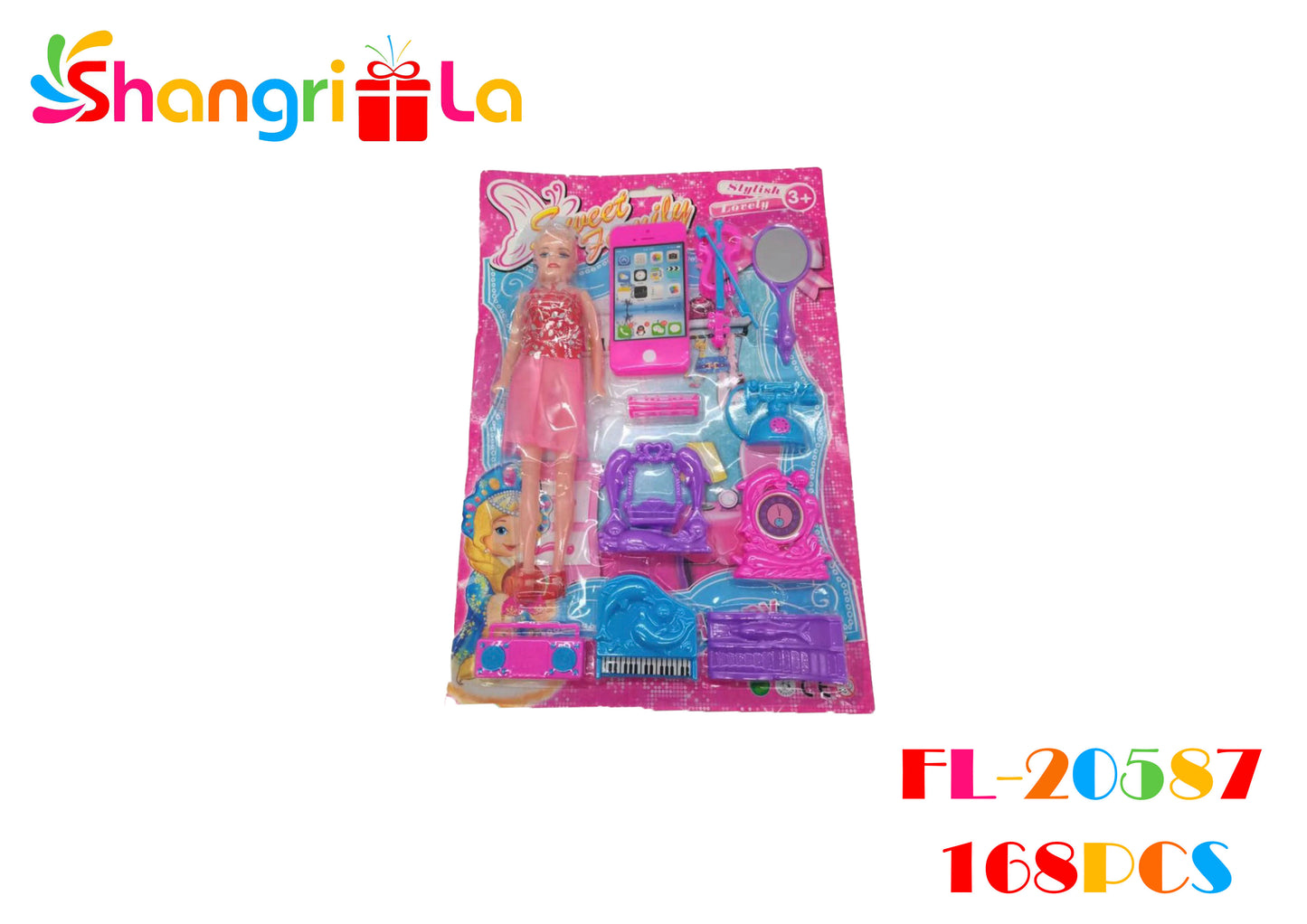 SET DE MUÑECA CON ACCESORIOS