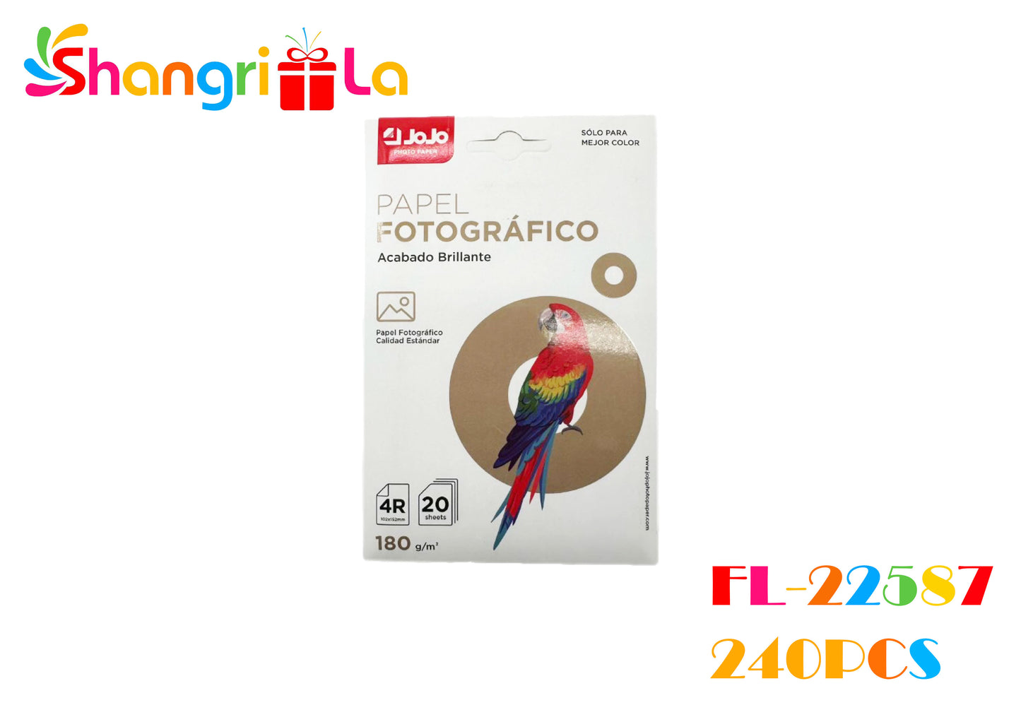 PAPEL FOTOGRAFICO JOJO 4R 180 G/M2