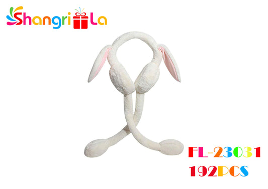 OREJERAS CON OREJAS DE CONEJITO MOVIBLES