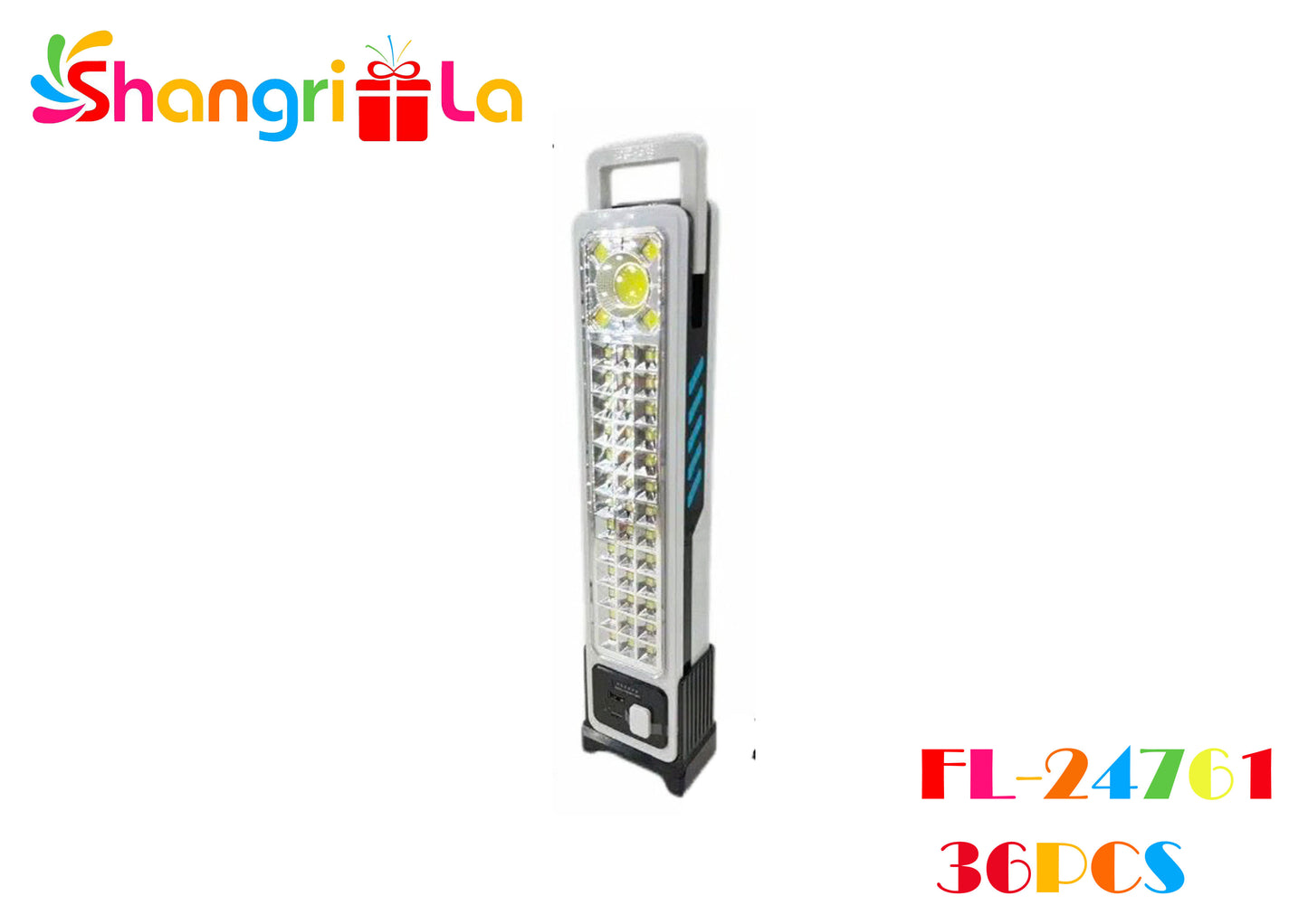 LAMPARA DE EMERGENCIA RECARGABLE SOLAR 38CM