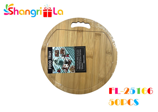 tabla de picar de madera redonda 30cmx30cm