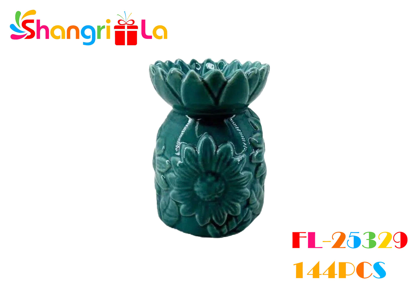 QUEMADOR DE ACEITE ESENCIAL CON DISEÑO DE FLORES