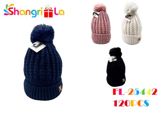 GORRO DE INVIERNO PARA DAMA CON POMPON