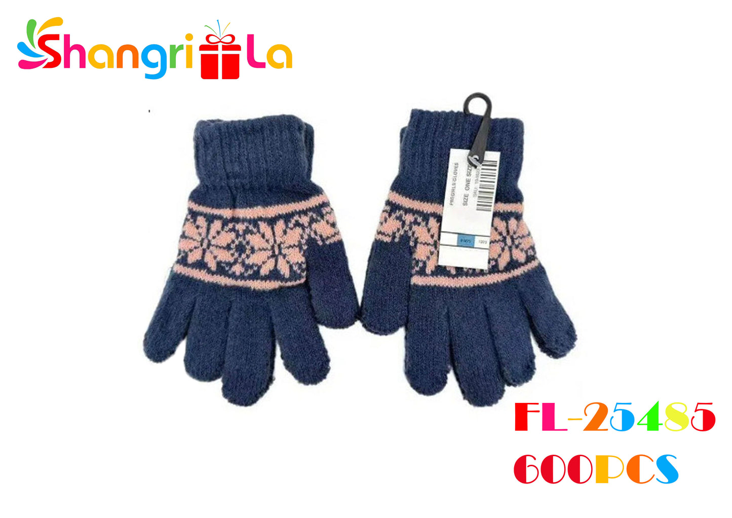 GUANTES DE INVIERNO PARA NIÑOS JACQUARD 18CM