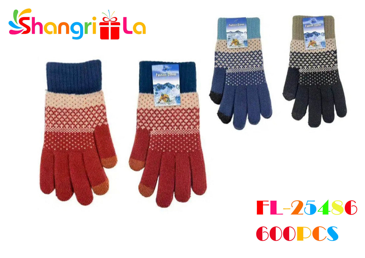 GUANTES DE INVIERNO JACQUARD 22CM