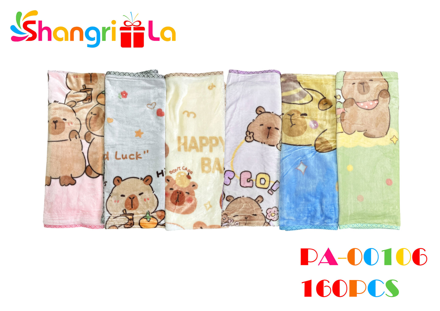Manta de plush de capibara para bebés